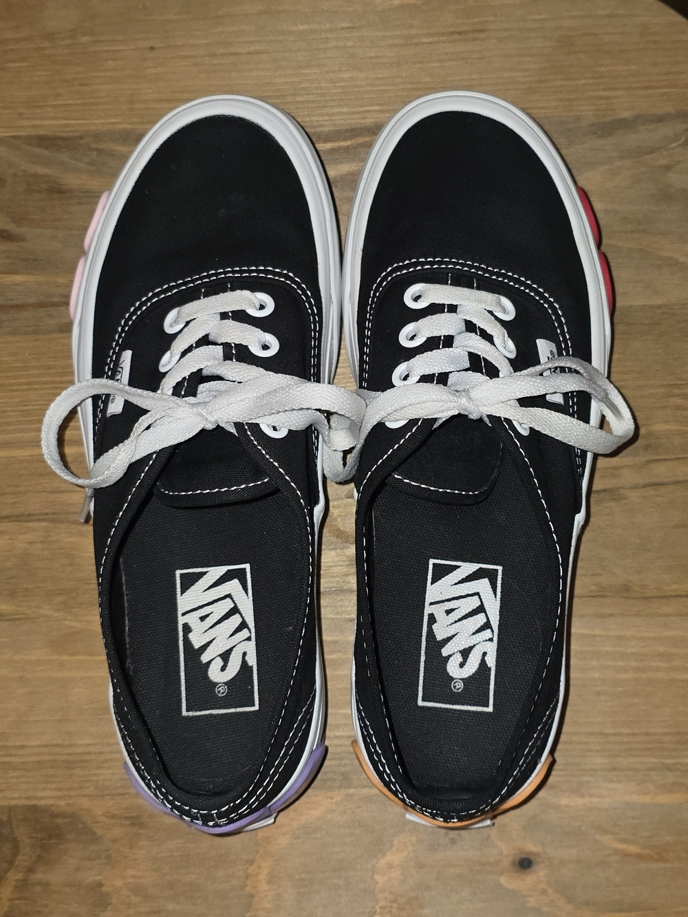 VANS Authentic Stackform OSF Platform Sneakers Black Floral Sole Women’s 6 - Picture 6 of 8